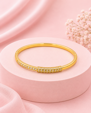 Stylish Gold Plated Sparkling Stone Kada Bangle for Women and Girls