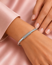 Unique Fancy American Diamond Silver Kada / Stylish Daily Wear Bracelet for Women