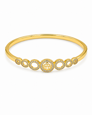 Fancy Stylish Gold Plated AD Stone Bracelet / Partywear American Diamond Kada for Women