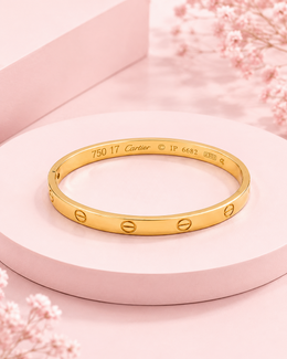 Fancy Stylish Gold Plated Love Bangle | Partywear Kada for Women | Trendy Bracelet