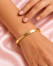 Fancy Stylish Gold Polish Screw Bangle | Trending Instagram Style Kada for Women