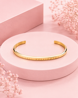 Fancy Stylish Gold Plated Adjustable Cuff Bracelet / Kada for Girls