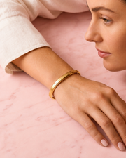 Fancy Stylish Gold Plated Adjustable Cuff Bracelet / Kada for Girls