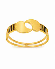 Fancy Gold Plated Interlocking Designer Kada / Stylish Partywear Bracelet for Women