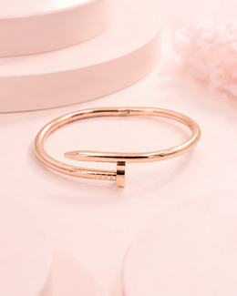 Fancy Stylish Rose Gold Nail Bangle / Partywear Kada for Women
