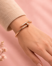 Fancy Stylish Rose Gold Nail Bangle / Partywear Kada for Women