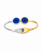 Fancy Dual-Tone Evil Eye Kada / Stylish Protection Bracelet for Women & Girls