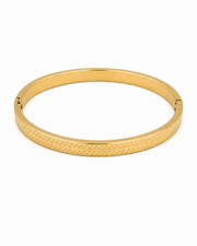 Fancy Gold Plated Geometric Kada | Stylish Daily Wear Bangle | Partywear Unisex Bracelet
