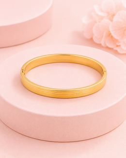 Stylish Gold Plated Mantra Bangle | Fancy Spiritual Kada for Men & Women | Trending Partywear Bracelet