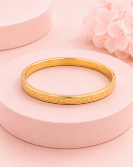 Fancy Stylish Gold Plated Greek Motif Kada / Partywear Daily Wear Gold Bangle for Women