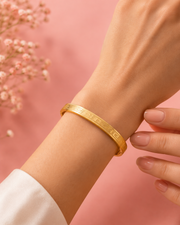 Fancy Stylish Gold Plated Greek Motif Kada / Partywear Daily Wear Gold Bangle for Women