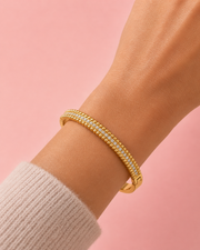 Trending Stylish Gold Plated Stone Kada / Partywear Fancy Bracelet for Women