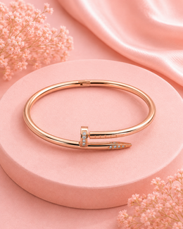 Trending Nail Design Fancy Kada | Rose Gold Stylish Partywear Bangle | AD Studded Bracelet for Women