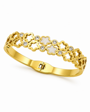 Trendy Gold Flower Kada | Stylish Partywear Bracelet for Women.