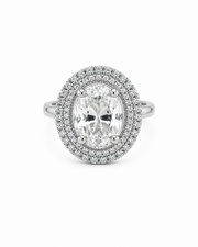 Fancy Stylish Oval American Diamond Adjustable Cocktail Ring / Partywear Ring for Women.
