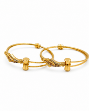 Stylish Fancy Adjustable Gold Kada Set - Partywear Imitation Bangles