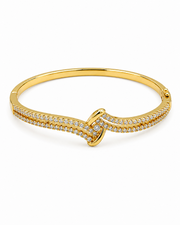 Fancy Stylish American Diamond Gold Bangle | Trending Partywear AD Kada | New Design Bracelet