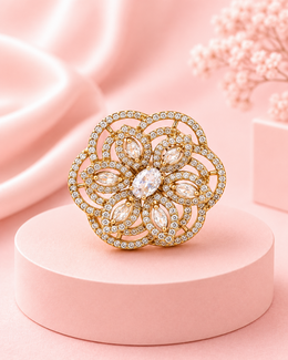 Trending Stylish Flower Fancy Partywear Ring for Women - Adjustable