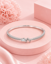 Trending American Diamond Silver Fancy Bracelet / Stylish Partywear Kada