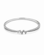 Trending American Diamond Silver Fancy Bracelet / Stylish Partywear Kada