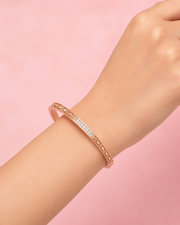 Fancy Stylish Rose Gold Kada | Partywear Stone Bracelet | Trending Jewelry for Women
