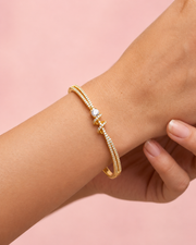 Stylish Fancy Partywear AD Kada / Trendy Golden Bracelet for Women