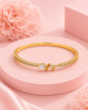 Stylish Fancy Partywear AD Kada / Trendy Golden Bracelet for Women