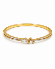 Stylish Fancy Partywear AD Kada / Trendy Golden Bracelet for Women