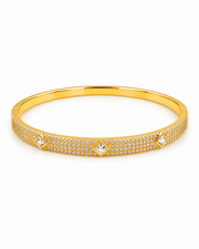 Fancy Designer Gold Plated AD Stone Kada | Stylish Daily Wear Bangle | Partywear Bracelet for Women