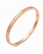 Fancy Rose Gold Honeycomb Kada | Stylish Partywear Bracelet for Women | Trending Minimalist Bangle