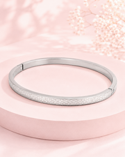 Fancy Honeycomb Design Silver Kada | Stylish Partywear Unisex Bracelet | Trendy Oxidized Look Bangle