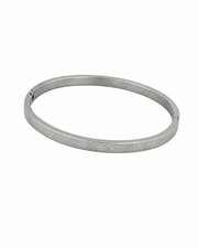 Fancy Matte Silver Laser-Design Kada | Stylish Unisex Stainless Steel Bracelet | Trendy Partywear Bangle
