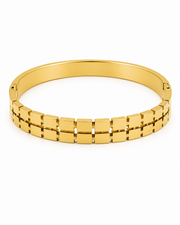 Fancy Stylish Gold Kada | Partywear Square Link Bracelet | Unisex Trendy Hand Cuff