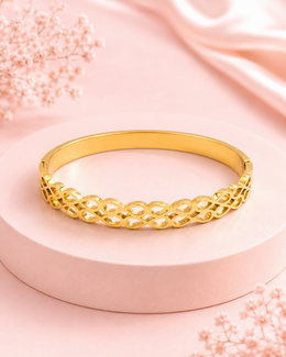 Stylish Infinity Gold-Plated Cuff Bangle for Party & Daily Wear