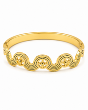 Fancy Gold Plated Stylish Wave Kada | New Trending Designer Bracelet for Women | Partywear Jewellery