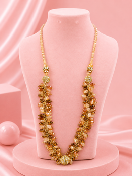 Women's Crystal Beaded Long Necklace | Designer Fashion Jewellery for Girls & Women