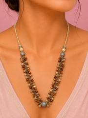 Women's Crystal Beaded Long Necklace | Designer Fashion Jewellery for Girls & Women