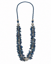 Women's Blue Crystal Beaded Long Necklace | Designer Fashion Jewellery for Girls & Women