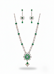 Stylish Emerald Bridal Necklace Set – Fancy Wedding Partywear Jewellery