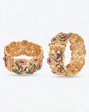 Dual-Tone Beaded Designer Kada Set (Set of 2)