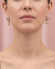 Stylish Fancy Three-Tone Partywear Balis / Traditional Ball Drop Earrings for Women