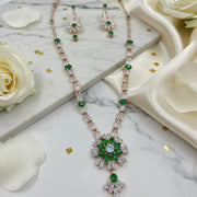 Stylish Emerald Bridal Necklace Set – Fancy Wedding Partywear Jewellery