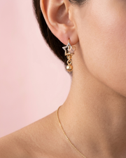 Fancy Star Bali - Stylish Tri-Tone Daily Wear Earrings for Women & Girls