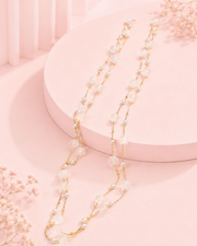 Trendy Double Layer Fancy Moti Chain | Stylish White Bead Necklace for Partywear