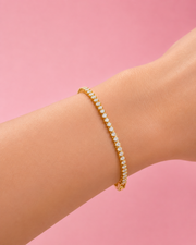 Fancy Stylish Marquise American Diamond Bracelet - Gold Plated Partywear Bracelet for Women