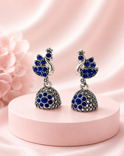 Fancy Peacock Oxidized Blue Jhumka | New Stylish Earrings for Women | Trending Partywear Jhumki