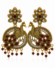 Fancy Peacock Style Antique Earrings - Latest Trendy Partywear