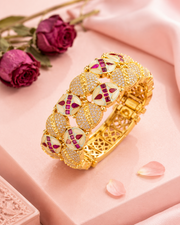 Stylish Fancy Meenakari Bridal Kada / Broad Designer Bangles (Set of 2)