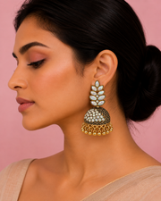 Fancy Partywear Leaf Jhumka | Trendy Shimmering Earrings for Women | Sabse Sasta & Stylish