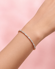 Fancy Stylish Rose Gold American Diamond Bracelet | Partywear Bracelet for Women.